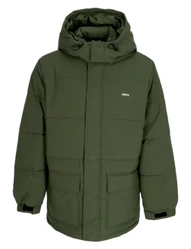 Piumino Uomo Brunswick Puffer Kombu Green - OBEY - FashionsVida
