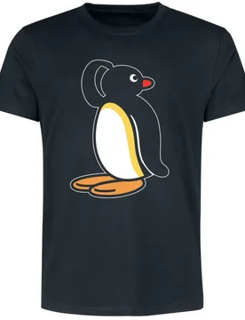 T-Shirt - Retro - Hmmmhh? - S bis 3XL - für Männer - Größe L - schwarz - EMP exklusives Merchandise! - Männer - male - Pingu - FashionsVida