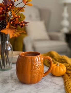 Tazza con motivo autunnale - mandarino