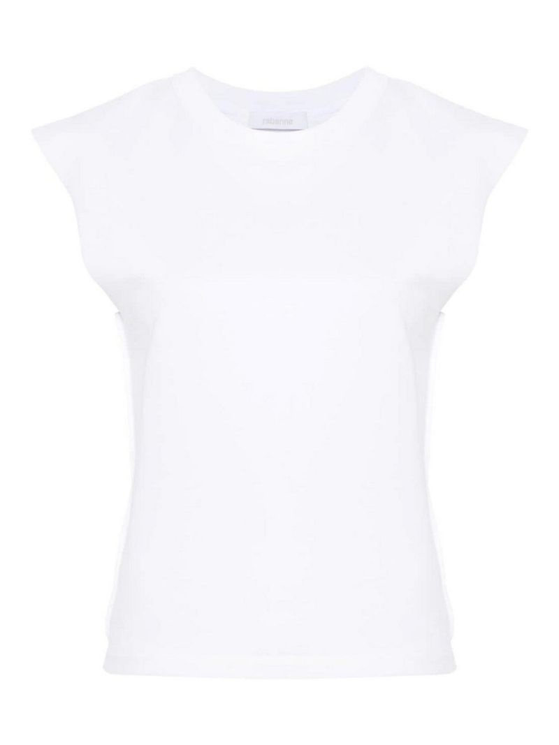 T-shirt in cotone con dettaglio catena