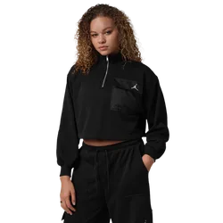 Fleece Damen Trainingsoberteile - Schwarz - Größe XS - Baumwoll-Jersey Black XS