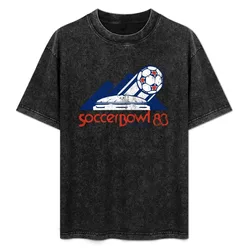 Soccerbowl 83 - Retro Art T-Shirt Soft Basic Cotton Short Sleeve Tee