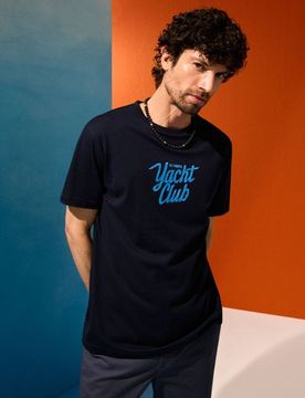 T-shirt in cotone - blu scuro