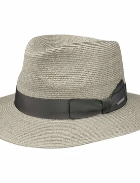 Ventaco Traveller Straw Hat by - grey-mottled - Female - Size: M (56-57 cm) - Stetson - FashionsVida