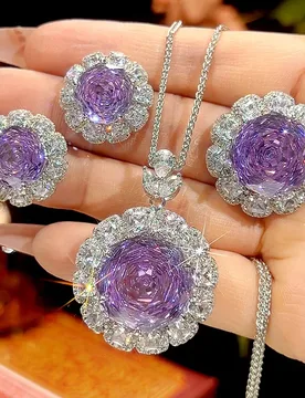New autumn and winter jewelry set with gold-plated Zoroan gemstones, main stone size 18-16mm - Aliexpress - FashionsVida