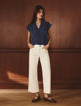 Camiseta de mujer volante romántica - Lloyd's - FashionsVida
