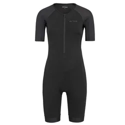Short Sleeve Trisuit Black White S Women