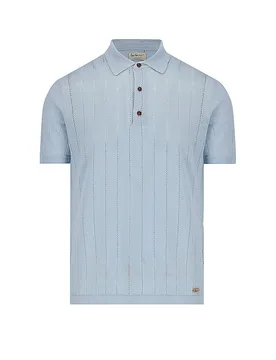 Trachtenpoloshirt LUVIC azul claro M - LUIS TRENKER - FashionsVida