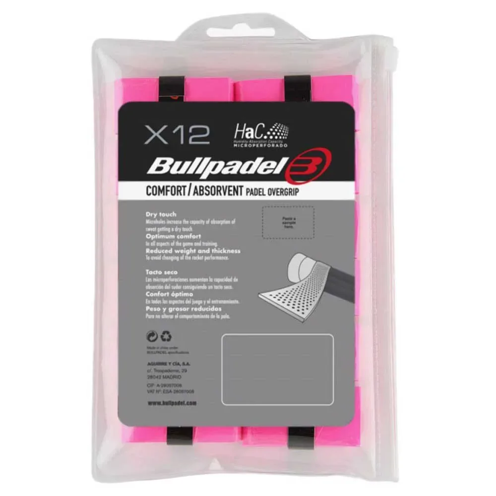 Gb-1601 Padel Overgrip 12 Units Fluor Rose One Size - Bullpadel - FashionsVida