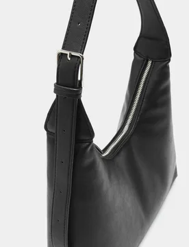 Bolso de hombro con cierre de cremallera en liso - Parfois - FashionsVida