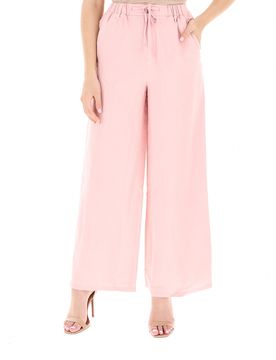 SUN68 Pantalone misto lino ROSA S