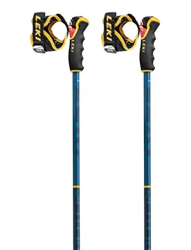 Bâtons Spitfire 3d Denim Blue / Aegean Blue / Mustard Yellow 100 cm Homme - Leki Alpino - FashionsVida