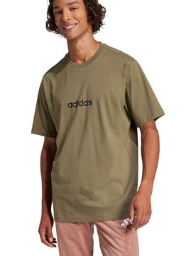 Essentials linear camiseta manga corta hombre Verde (XL)