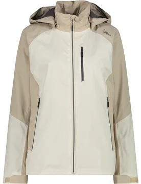 Woman jacket zip hood chaqueta impermeable mujer Marron (48) - CMP - FashionsVida