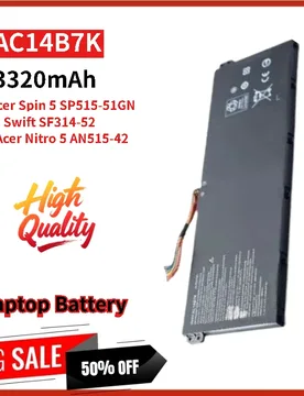 New AC14B7K Replacement Laptop Battery 15.28V 50.7Wh 3320mAh For Acer Spin 5 SP515-51GN Swift SF314-52 Nitro 5 AN515-42 - Aliexpress - FashionsVida