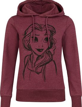 Kapuzenpullover - Belle - S bis 3XL - für Damen - Größe M - rot meliert - EMP exklusives Merchandise! - Frauen - female