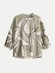 Tunika Bluse Faloom mit Alloverprint Mehrfarbig 40