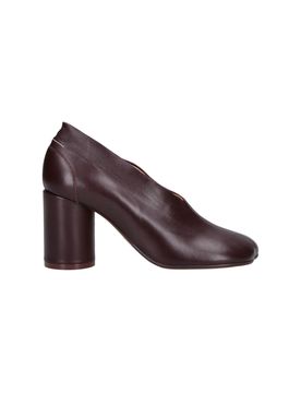 Ovine Leather Heeled Booties with Rubber Contrast Sole