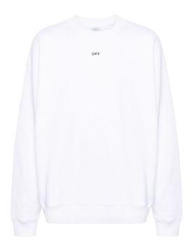 Felpa in cotone con logo ricamato