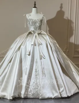 Gorgeous Wedding Dress 2026 With Sleeveless Backless Satin Ball Gown Princess Bride Customized Plus Size Vestido de Noiva - Aliexpress - FashionsVida