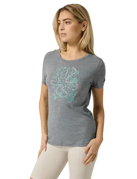 Maglietta A Maniche Corte Under The Sea Regular Fit Cashmere Grey Melange / Various L - super.natural - FashionsVida