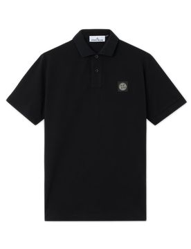 Inspired Ribbed Polo Top with Two-Button Placket, Patch Logo and Slim Fit
