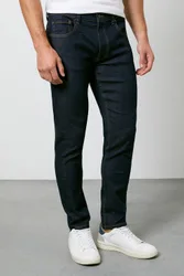 Men's Rinse Skinny Fit Jeans in Dark Blue Size: 36S - Dark Blue - Size: 36S
