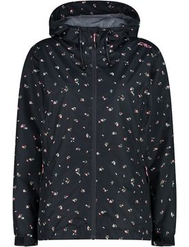 Woman jacket fix hood chaqueta impermeable mujer Gris (40)