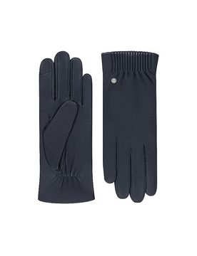 Guantes de cuero azul oscuro 7,5