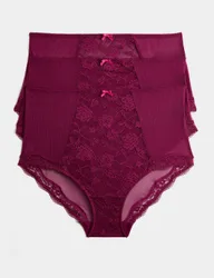 Pk Jasmine Lace Full Briefs Dark Raspberry female