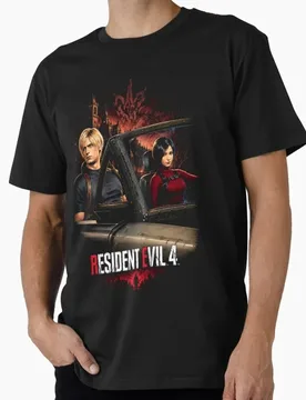 Resident Evil 4 - Leon X Ada 90s Horror Survival Game T shirt Unisex Gamer Tee Short Sleeve Graphic clothes All Size S-6XL - Aliexpress - FashionsVida