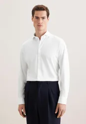 Shaped Jerseyhemd Uni Weiß 44
