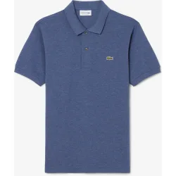Polo de hombre jaspeado de corte clásico de manga corta