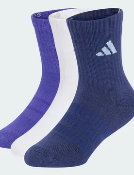 CALZE CUSHIONED SPORTSWEAR CONFEZIONE DA 3 PAIA 34-36 Pure Purple / White / Dark Blue - Adidas - FashionsVida