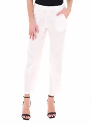 Pantalone in lino PANNA 44