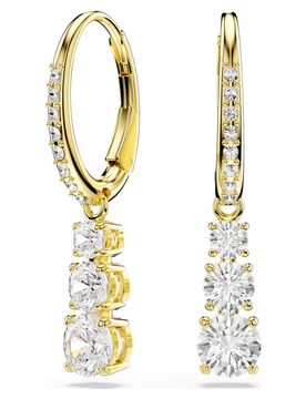 Stilla Attract Kreolen, Rundschliff, WeiÃŸ, 18K Goldbeschichtet Unisex OS