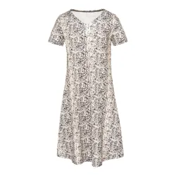 Kofferkleid „Karin“ beige schwarz XL Damen