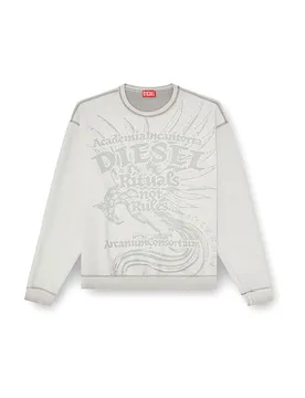 Sweater S-ARON-RAW gris claro S - Diesel - FashionsVida