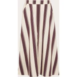 Falda midi Jomo de algodón