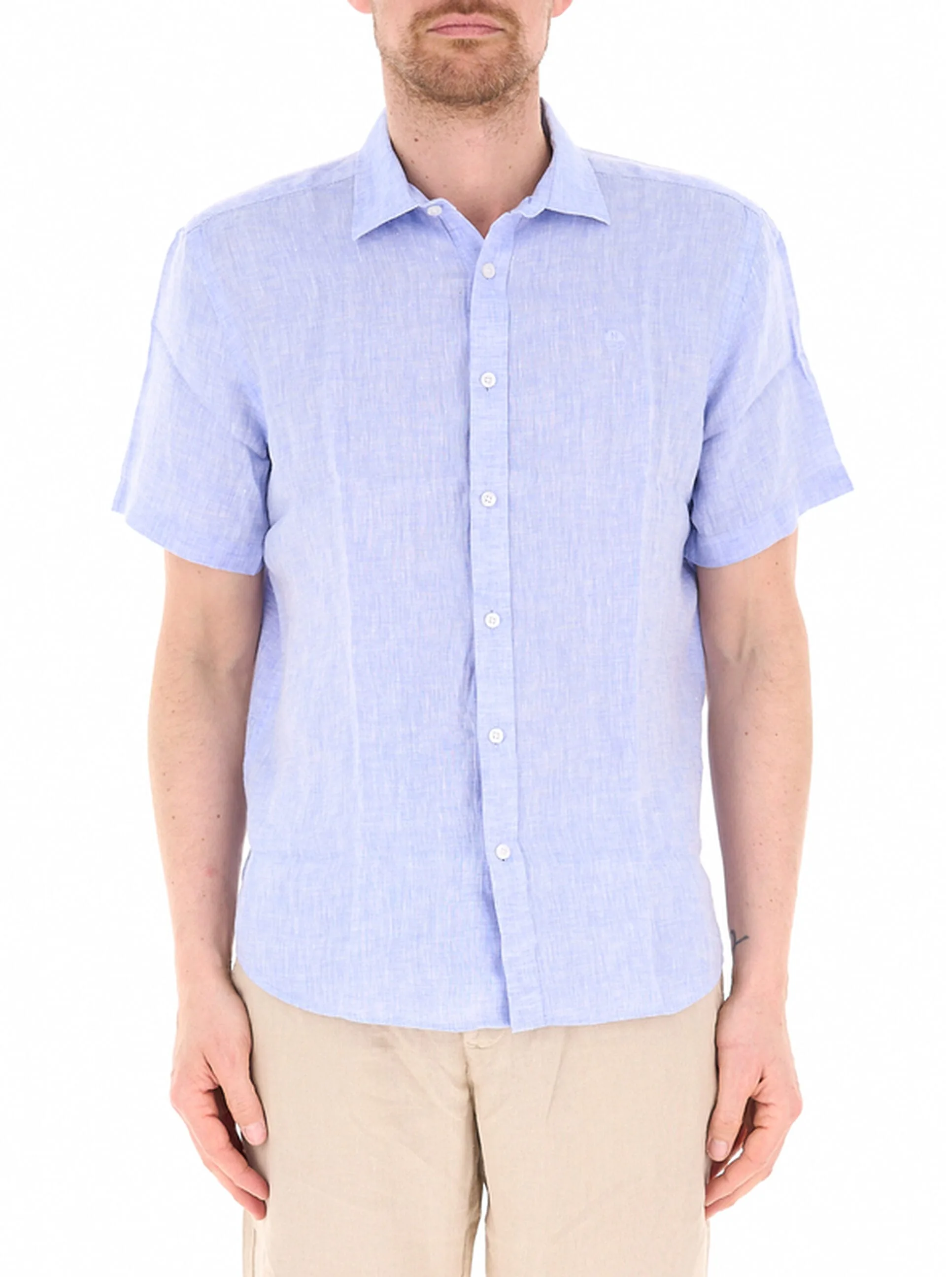 Camicia in lino AZZURRO CHIARO L - North Sails - FashionsVida