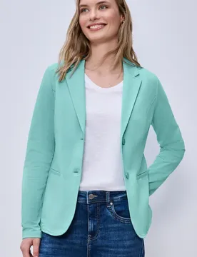 Basic Blazer aus Jersey female Grün