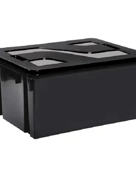 Boîte De Rangement Avec Couvercle 50l Black One Size unisex