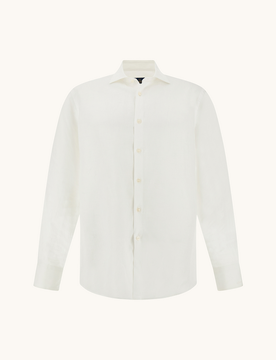 Camicia in lino uomo bianco