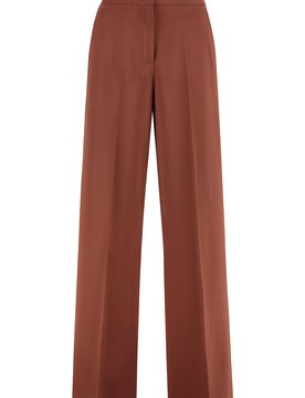 Textured High-Waist Wide-Leg Trousers