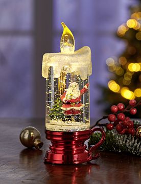 Pagen LED Glitter Kerze Santa