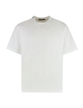 Cotton T-shirt with Logo Embroidery