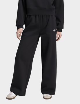 Womens Pantaloni A Gamba Larga In Tessuto Felpato - Nero, nero nero Bambino taglia 11-12Y