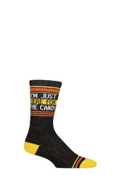 Pair I'm Just Here for The Candy Cotton Socks Multi One Size - Black - Size: One Size