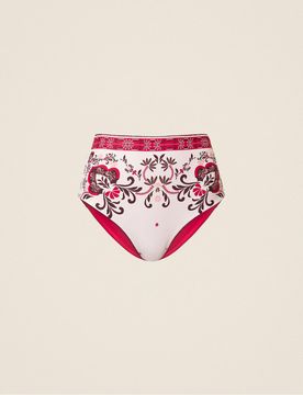 Slip de bain haut avec imprimé foulard