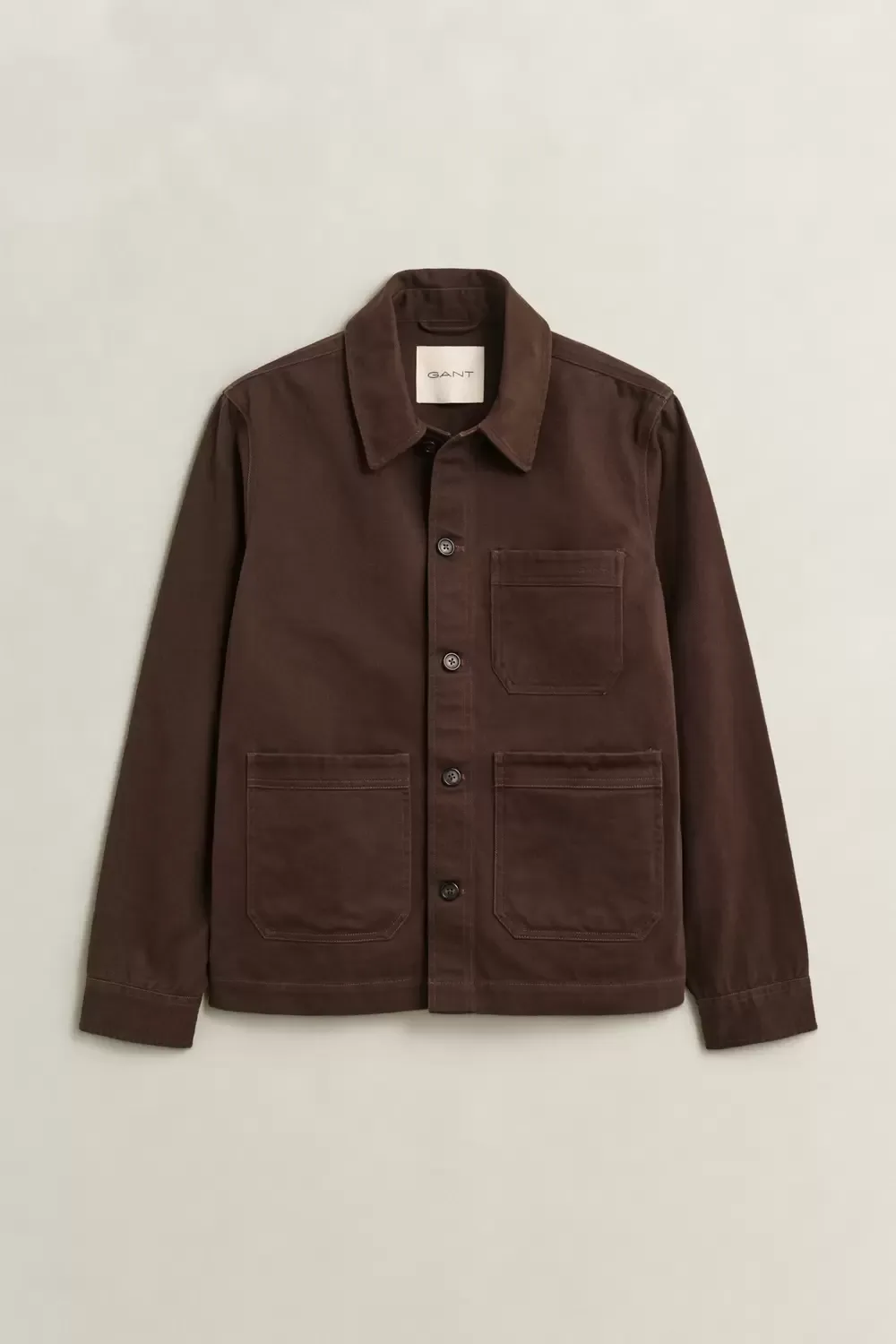 XL REG BRUSHED TWILL OVERSHIRT male - XL - FashionsVida